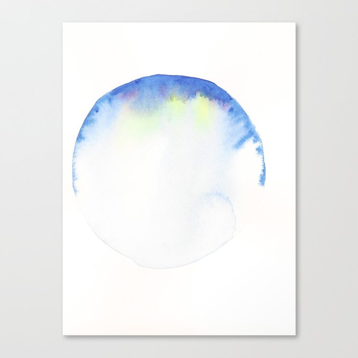 Watercolor Painting Abstract Art Minimalist Style 150306 Abstract Watercolor An Imperfect Circle 15 Canvas Print