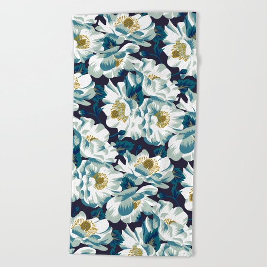 Mount Cook Lily (Night) Beach Towel