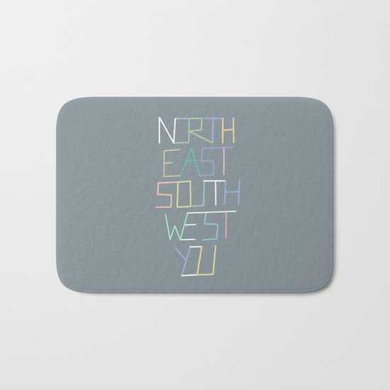 North East South West You Bath Mat