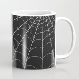 Spiderweb on Black Coffee Mug