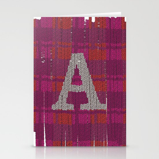Winter clothes. Letter A III. Stationery Cards
