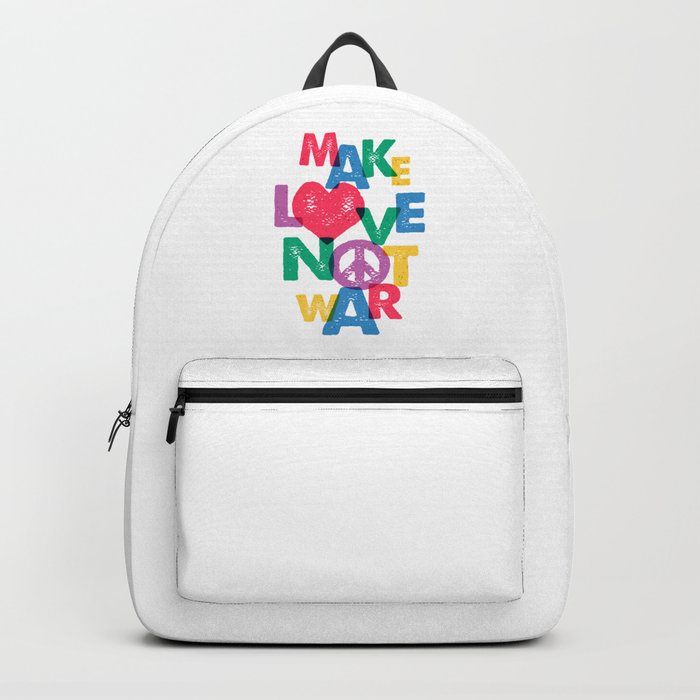 Make love not war Backpack