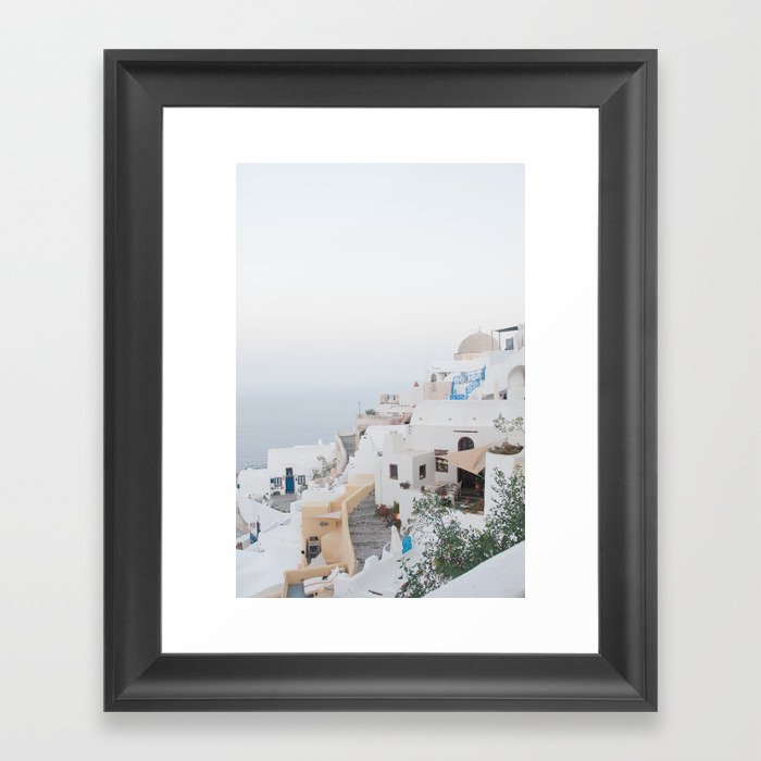 Santorini Oia Sunrise Dream #1 #wall #decor #art #society6 Framed Art Print