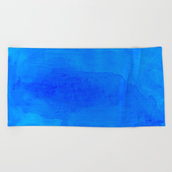 DARK BLUE WATERCOLOR BACKGROUND Beach Towel