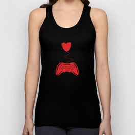 Gamer Game Gaming Hearts Day Valentines Day Unisex Tank Top