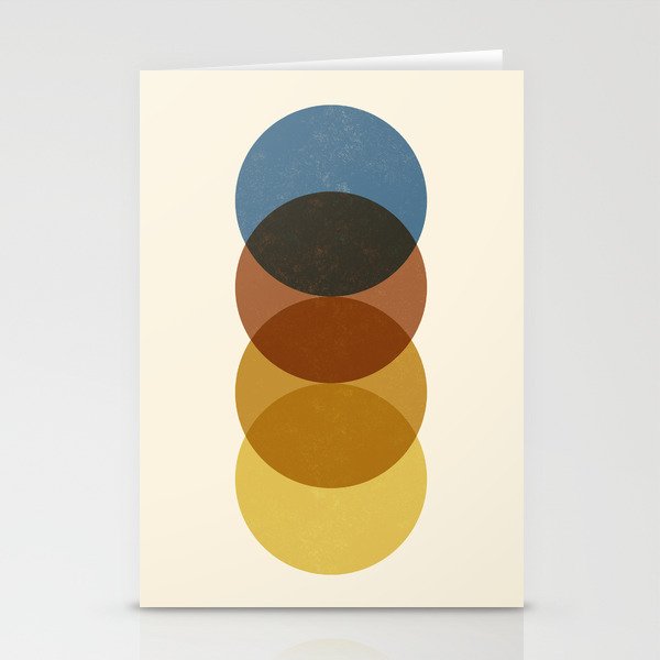 Abstraction_SUNRISE_SUNSET_CIRCLE_COLOR_PATTERN_POP_ART_0731A Stationery Cards
