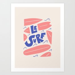 Le Surf French Art Print