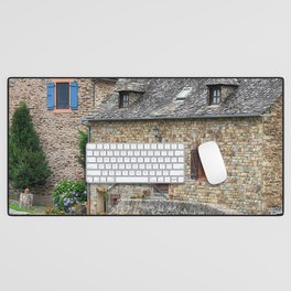 France Photography - French Brick Stone Houses Desk Mat
