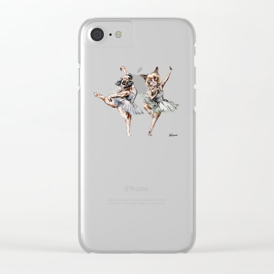 Hipster Ballerinas - Dog Cat Dancers Clear iPhone Case