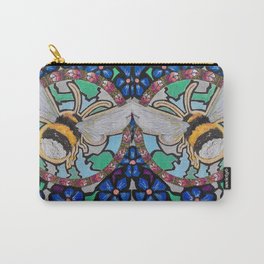 Blue,Bee,Love,four,flower by LowEndGraphics Carry-All Pouch | Vibed, Painting, Bee, Disc, Music, Rock, Dance, Graffiti, Art, Headphones 