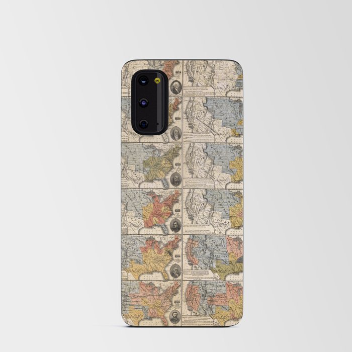 United States-The presidential elections-1877 vintage pictorial map Android Card Case