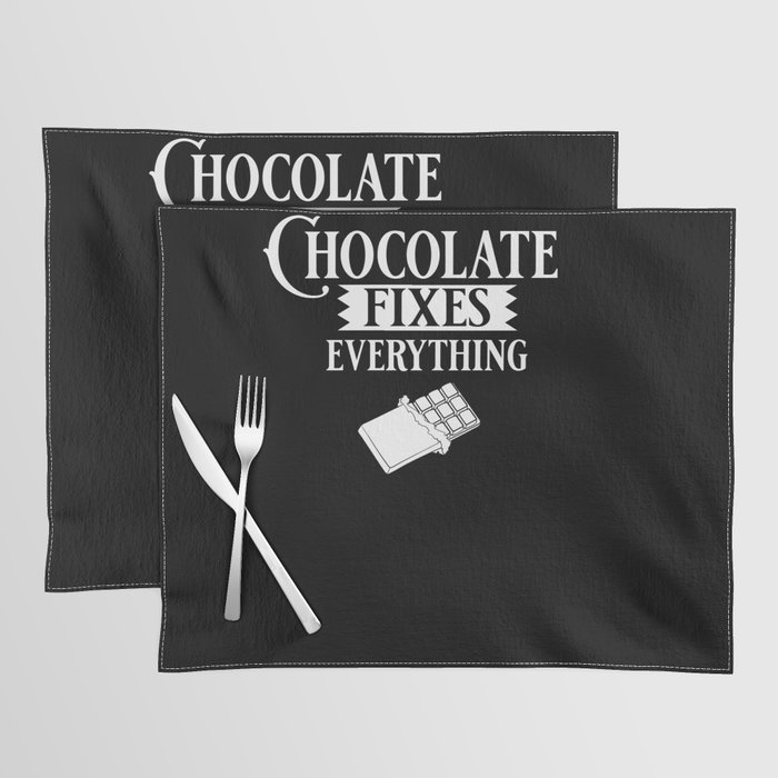 Chocolate Candy Bar Choco Dark Keto Placemat