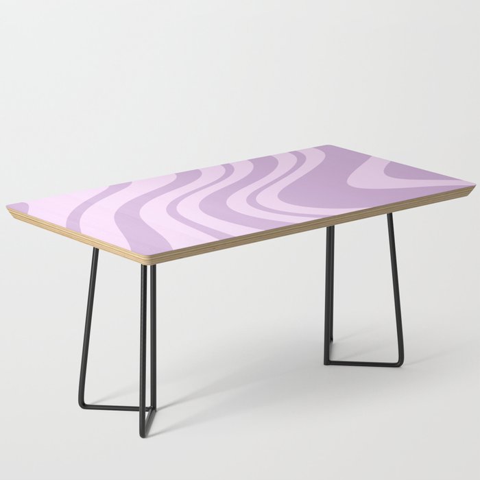 Swirl Marble Stripes Pattern (lavender) Coffee Table