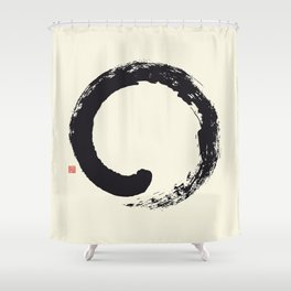 Enso / Japanese Zen Circle Shower Curtain