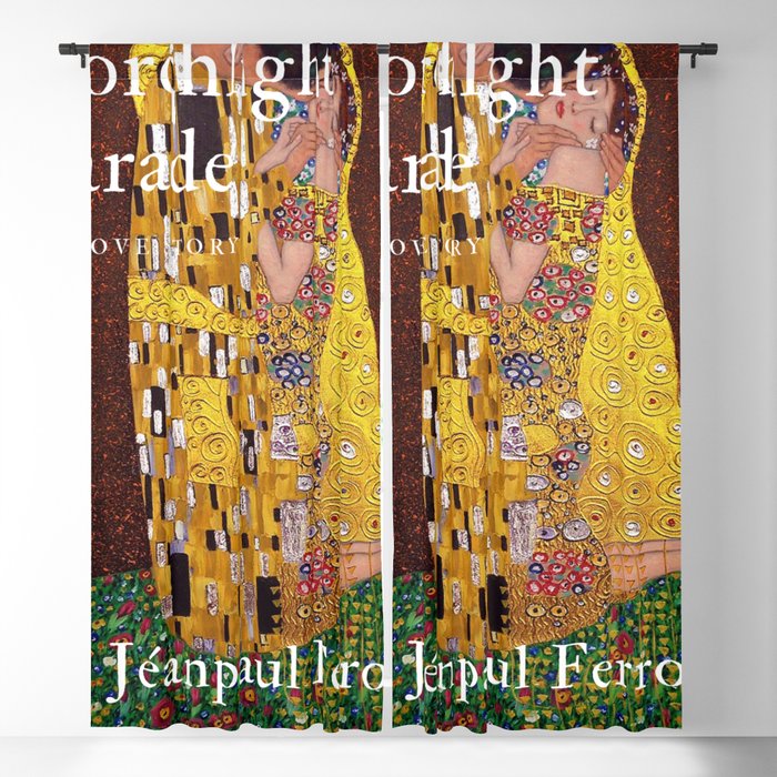 Torchlight Parade, a love story, a novel by Jeanpaul Ferro book jacket art by 'Lil Beethoven Publishing for library, office, writers room, bar, kitchen, dining room, bedroom home decor Blackout Curtain