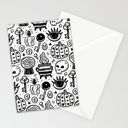 Halloween Scary Pattern Stationery Cards