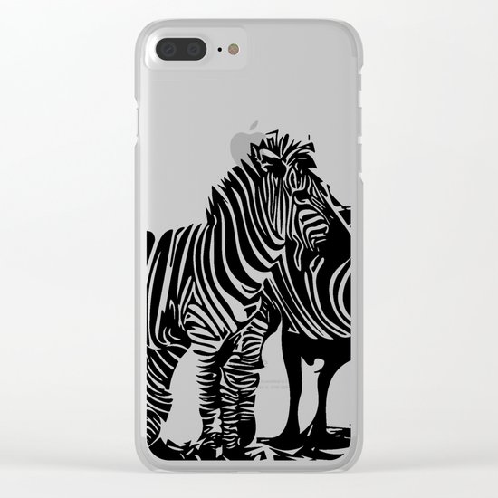 Zebras Clear iPhone Case