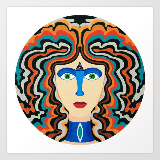Blue Nose Art Print