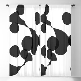 Play Of Minimal Transparent Black And White Circles  Blackout Curtain
