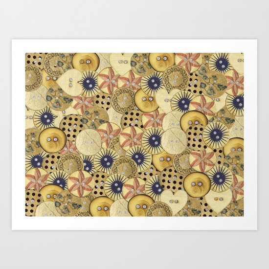 Covered in Buttons Art Print