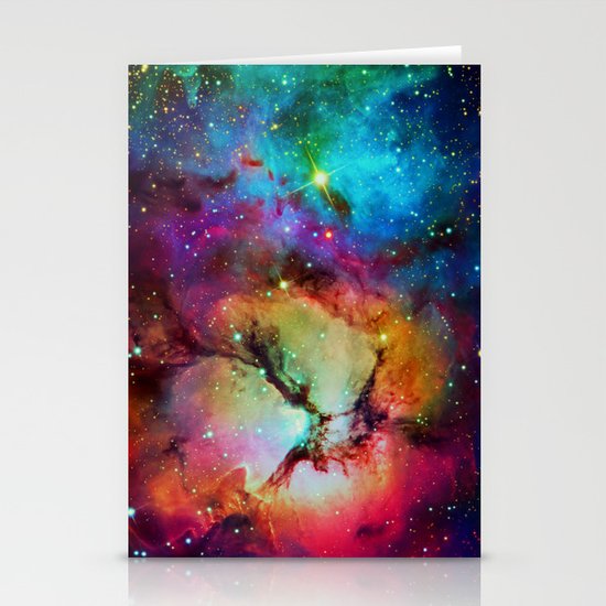 Floral Nebula Stationery Cards