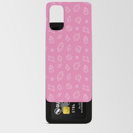Pink and White Gems Pattern Android Card Case