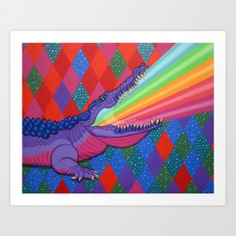 Rainbow Gator Vomit Art Print