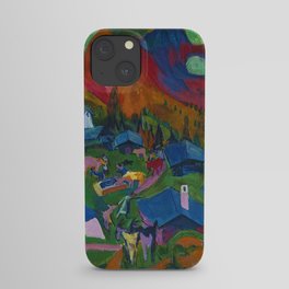 Return of the Animals Mountain Village Landscape painting by Ernst Ludwig Kirchner iPhone Case