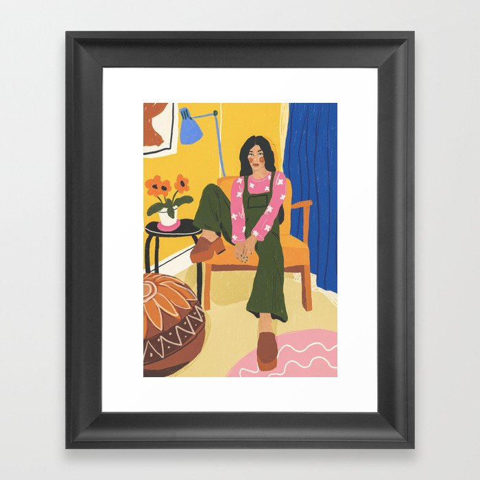 70s babe Framed Art Print