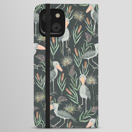 The Magnificent Shoebill Pattern iPhone Wallet Case