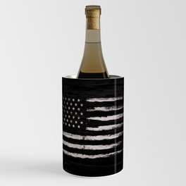 White Grunge American flag Wine Chiller