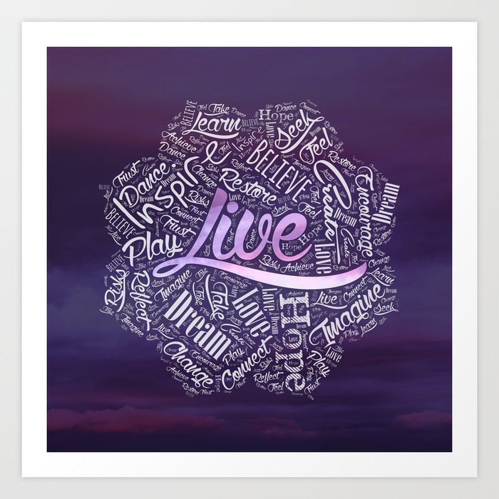 inspirational word cloud art
