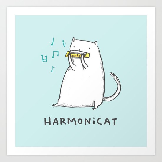 Harmonicat Art Print