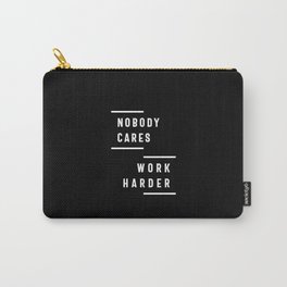 Nobody Cares Work Harder Fitness Workout Gym Gift Carry-All Pouch