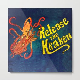 Release The Kraken Metal Print