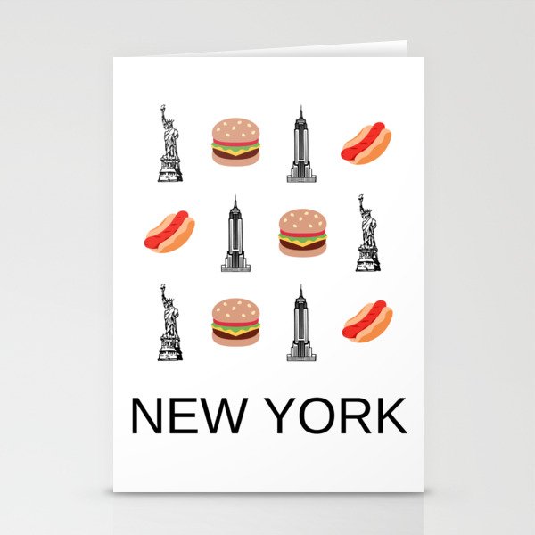 New York Retro Art Decor Vacations Art Modern Boho Decor Stationery Cards