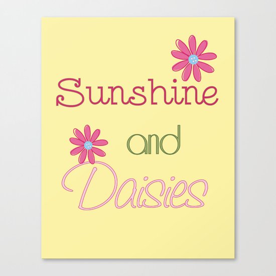 Sunshine and Daisies Canvas Print