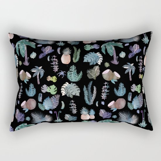 collab franciscomff , tropical adventure Rectangular Pillow