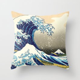 Great Wave Off Kanagawa Throw Pillow