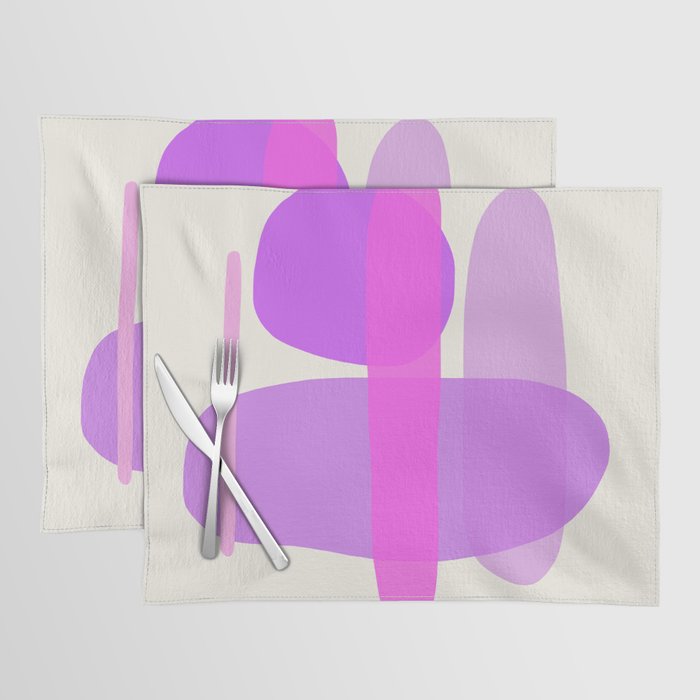 Abstract Overlap \\ Purple & Pink Placemat