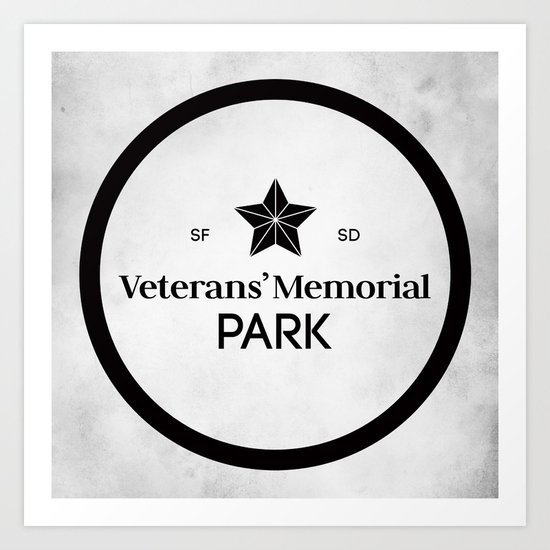 Veterans' Memorial Park Art Print