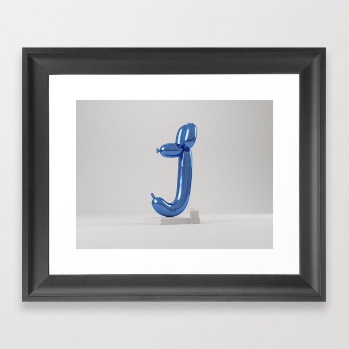 "J" Jeff Koons letter Framed Art Print
