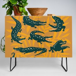 Alligator Collection – Ochre & Teal Credenza