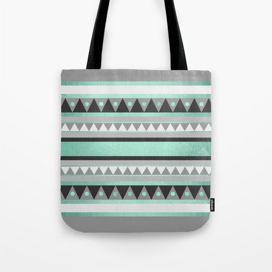 Turquoise Tribal Tote Bag