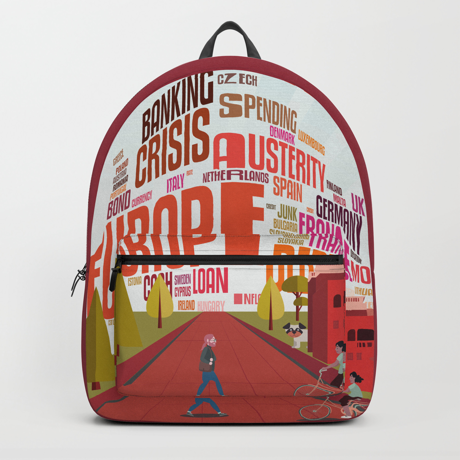 backpacks at the mall