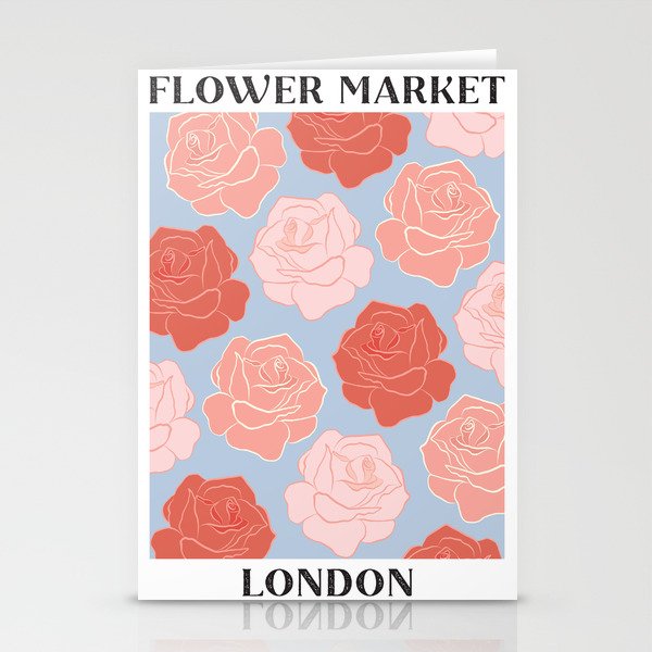 Flower Market London Roses Stationery Cards