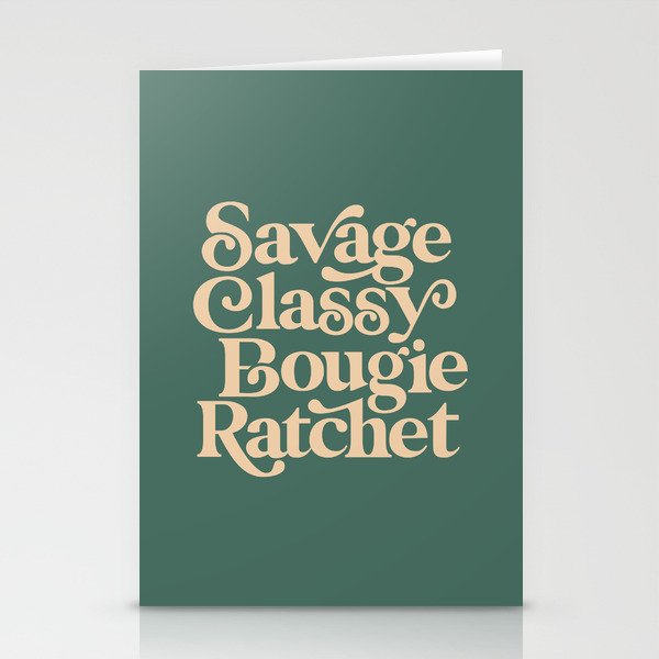 Savage Classy Bougie Ratchet Stationery Cards