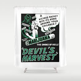 Black and White Reefer Madness Movie Poster Shower Curtain