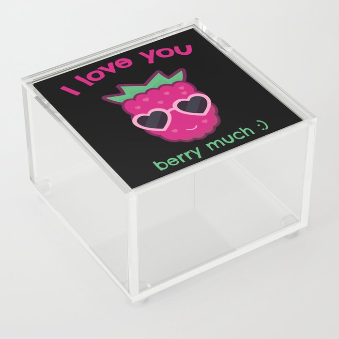 I Love You Berry Much Valentine's Day Acrylic Box