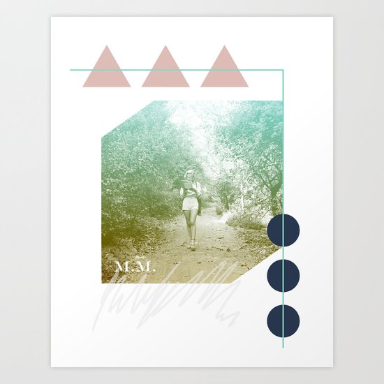 M.M. Collage Art Print
